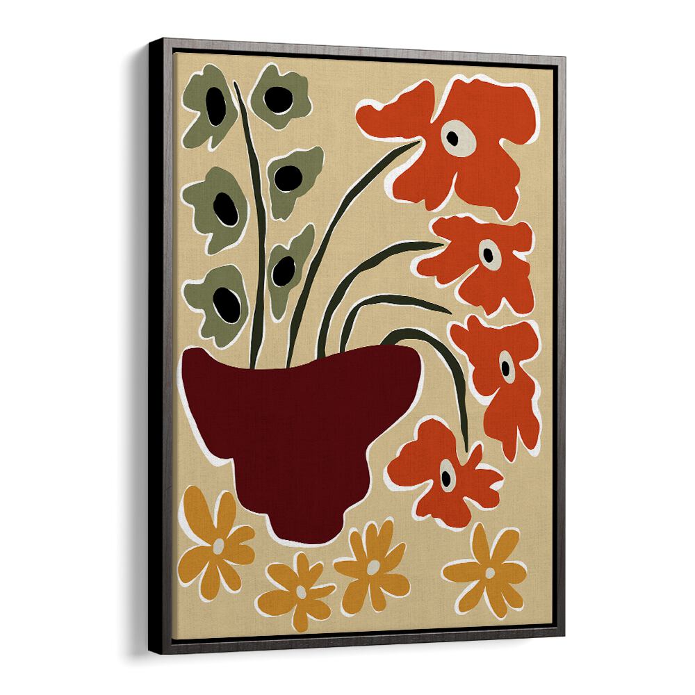 Matisse Safari by Miho Art Studio Botanical Art Prints Floral Paintings in Black Floater Frame