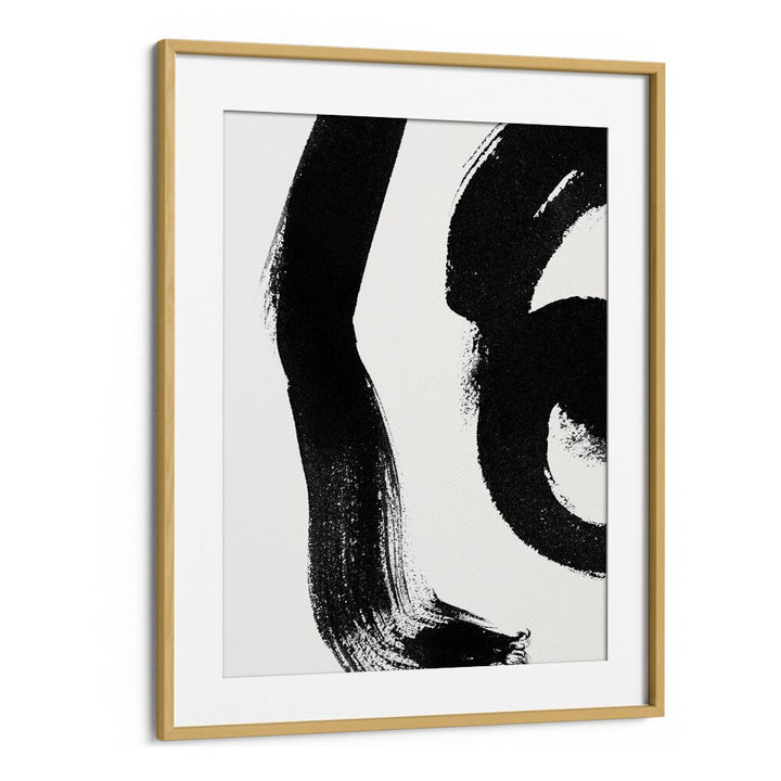 Maybe Abstract Paintings Abstract Art Prints in Oak Wood Frame With Mount