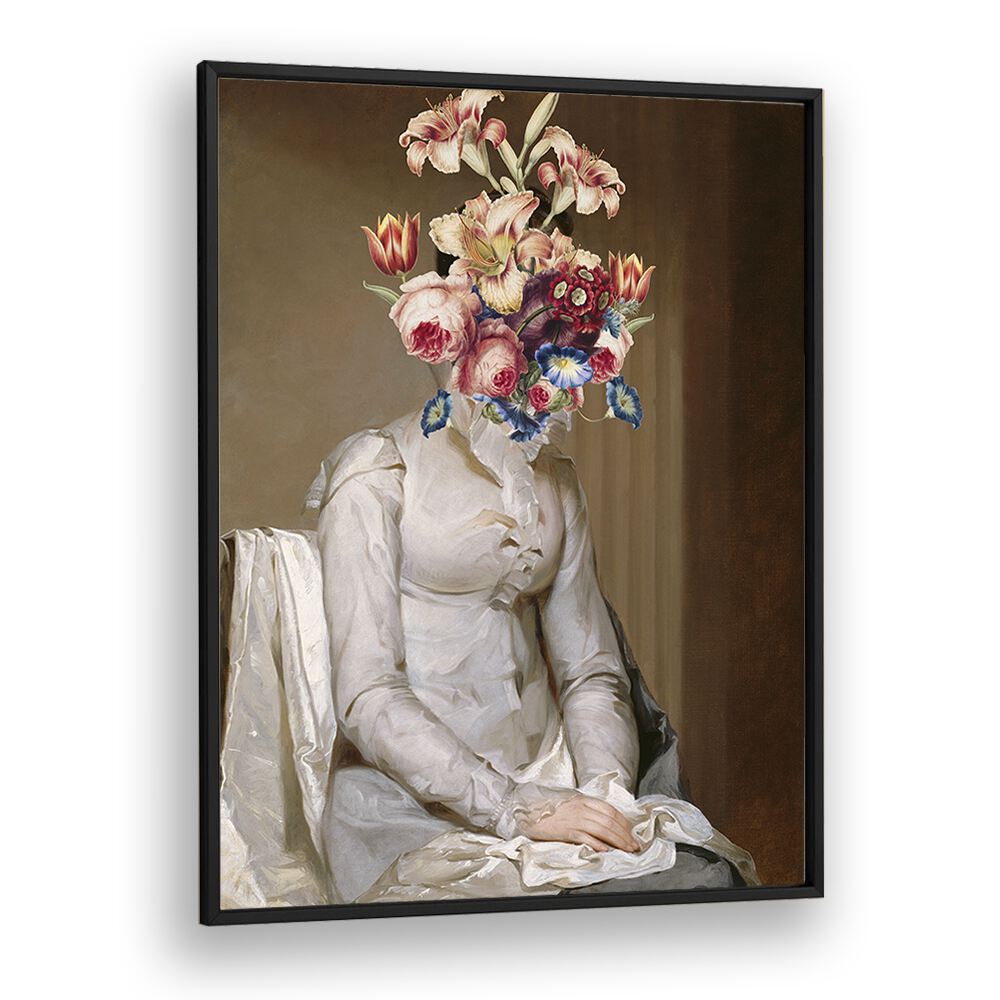 Meet Me in the Garden by the Art Concept Altered Art Prints in Black Plain Frame