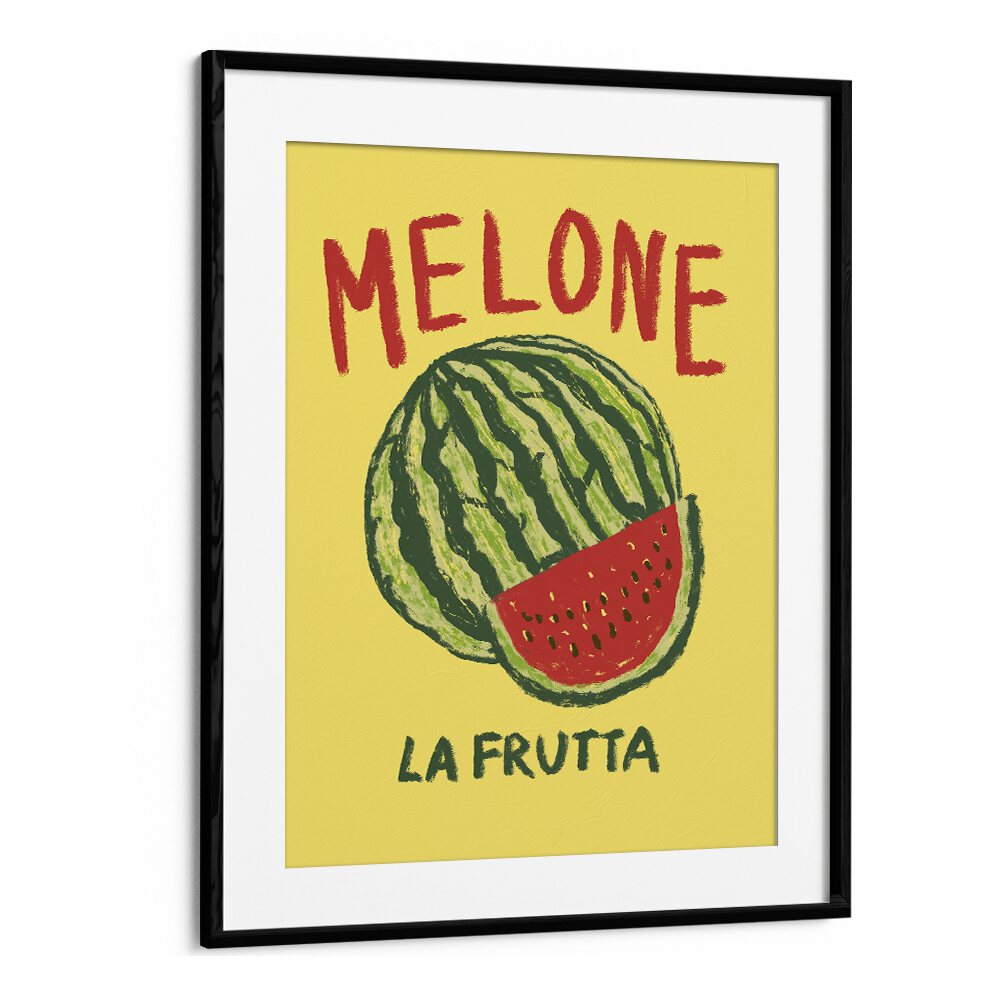 Melone Lafrutta by Studio Dolci Kitchen Art Prints in Black Frame With Mount