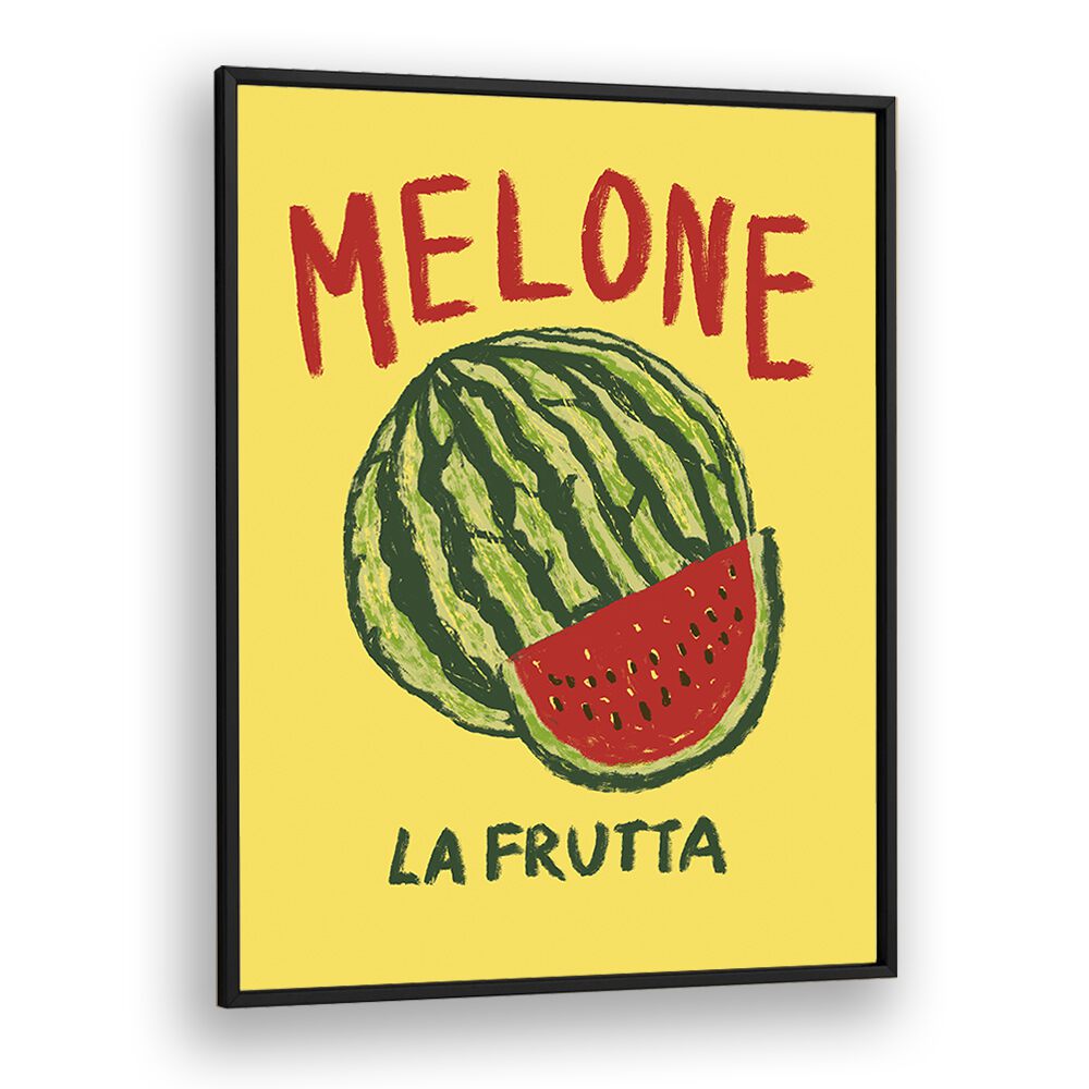 Melone Lafrutta by Studio Dolci Kitchen Art Prints in Black Plain Frame