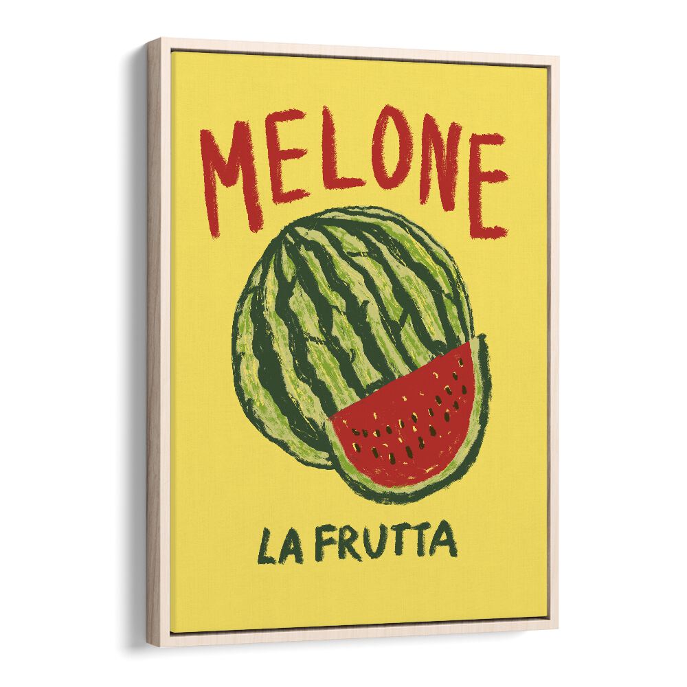 Melone Lafrutta by Studio Dolci Kitchen Art Prints in Oak Wood Floater Frame