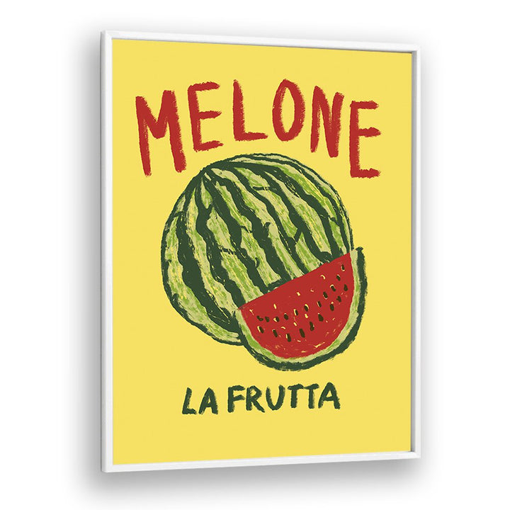 Melone Lafrutta by Studio Dolci Kitchen Art Prints in White Plain Frame