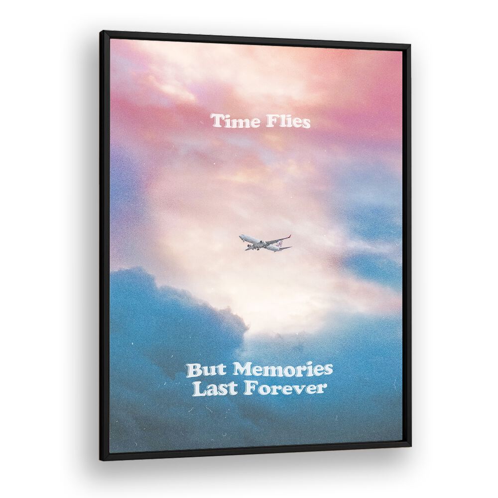 Typography poster featuring "Memories Last Forever, Quotes" in a black frame, adding inspiration to any space.