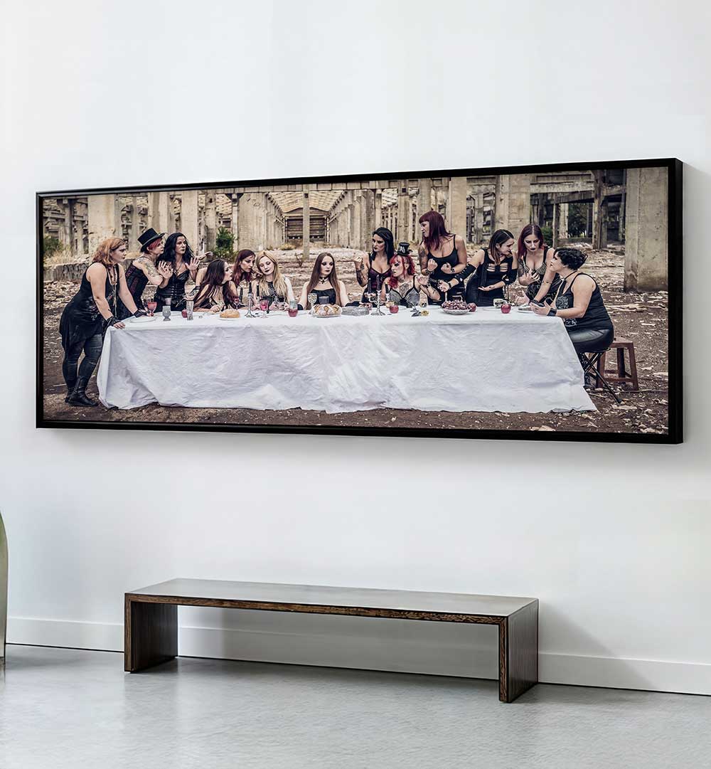 METAL LAST SUPPER , PANORAMIC ART