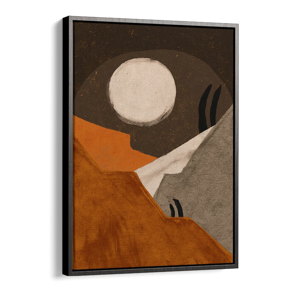 Mexico At Night By Treechild Landscape Art Prints in Black Floater Frame