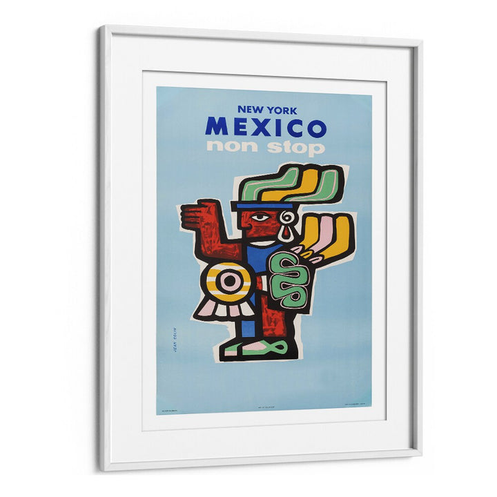 Mexico II Retro Vintage Travel Vintage Travel Posters in White Frame With Mount