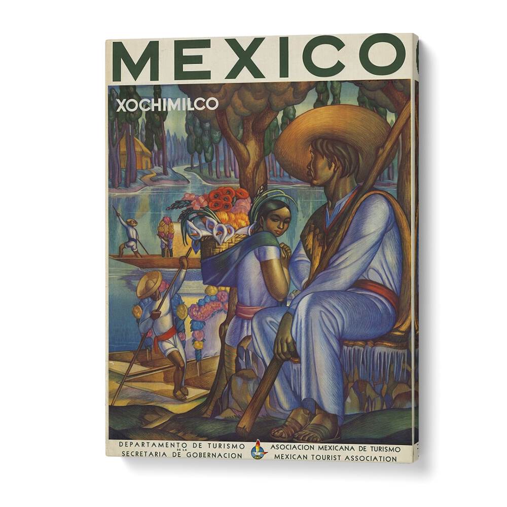 Mexico Retro Vintage Travel Vintage Travel Posters in Gallery Wrap