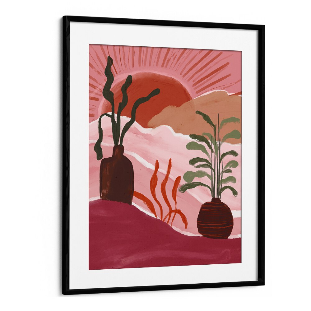 Mexico Vibes I By Treechild Wall Art Prints in Black Frame With Mount