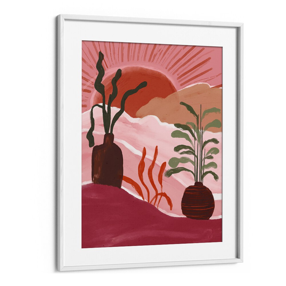 Mexico Vibes I By Treechild Wall Art Prints in White Frame With Mount