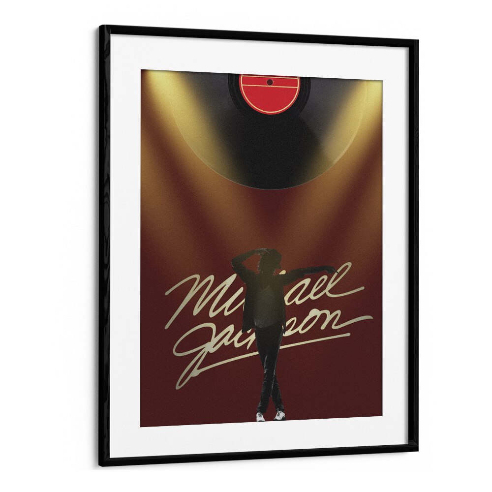 Michael Jackson By Grishma Korjani Movie & Music Posters in Black Frame With Mount