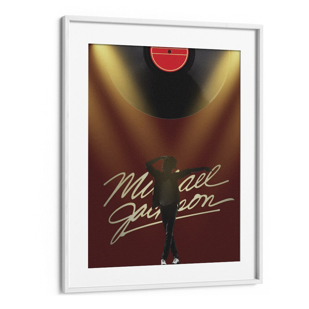 Michael Jackson By Grishma Korjani Movie & Music Posters in White Frame With Mount