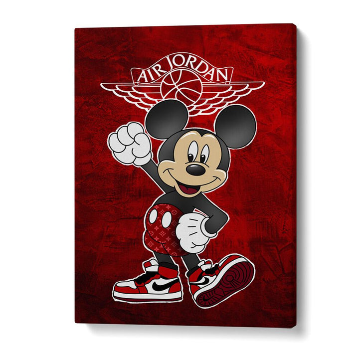 Mickey X Air Jordan Comic Wall Art Comic Posters in Gallery Wrap