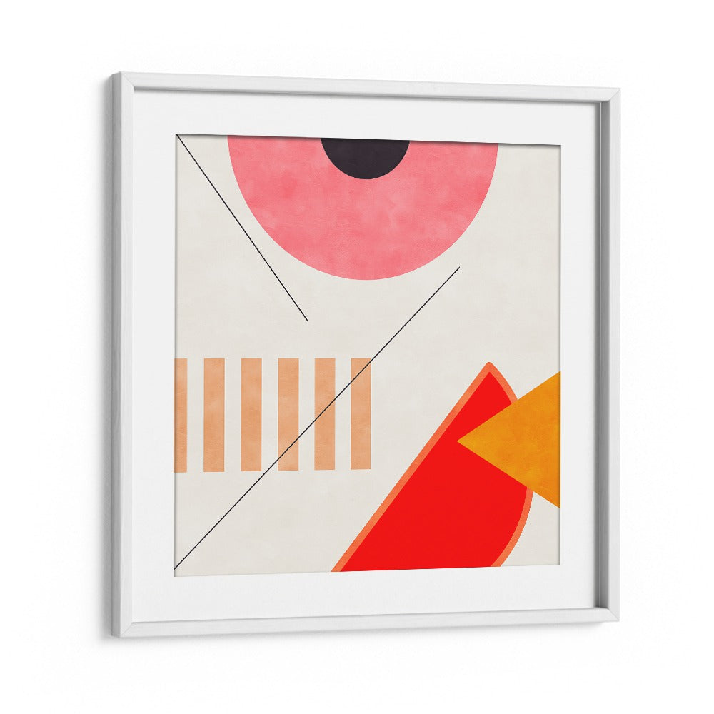 Mid Bauhaus Geometry II By Ana Rut Bre Abstract Art Abstract Paintings in White Frame With Mount