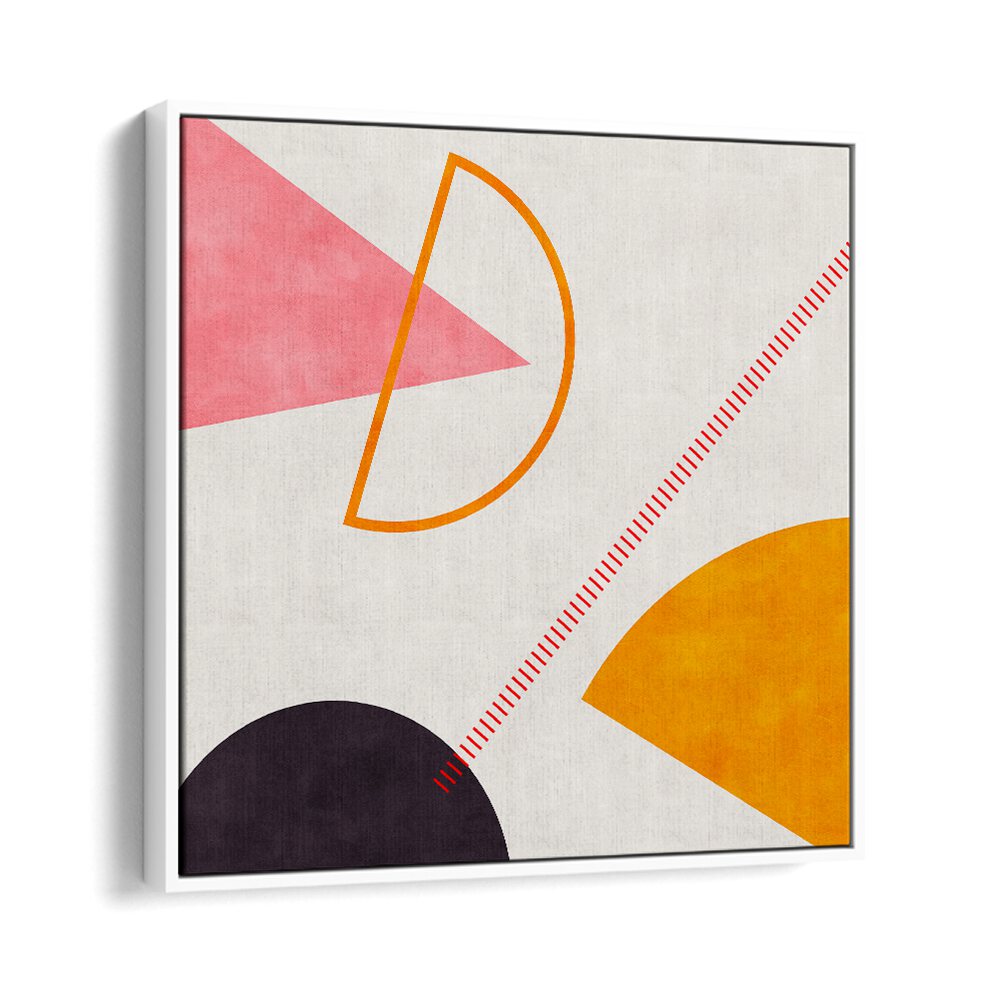 Mid Bauhaus Geometry IV By Ana Rut Bre Abstract Art Abstract Paintings in White Floater Frame