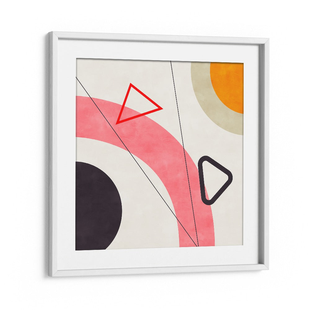 Mid Bauhaus Geometry V By Ana Rut Bre Abstract Art Abstract Paintings in White Frame With Mount