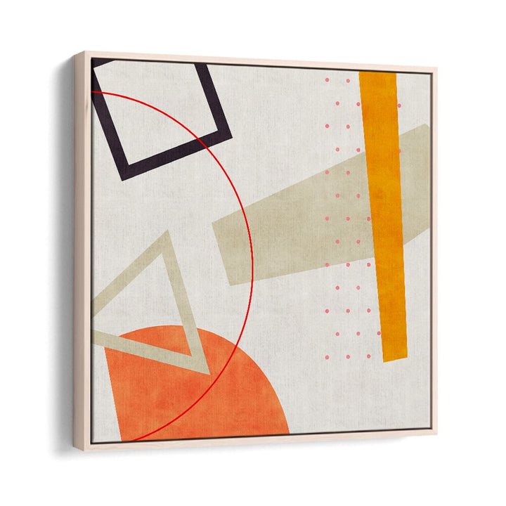 Mid Bauhaus Geometry VI By Ana Rut Bre Abstract Art Abstract Paintings in Oak Wood Floater Frame