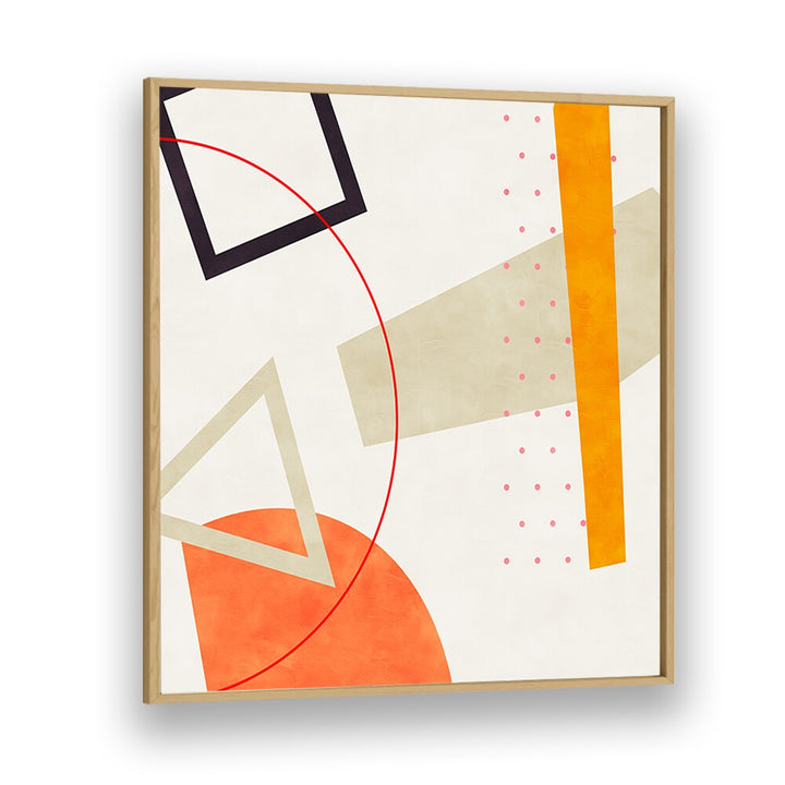 Mid Bauhaus Geometry VI By Ana Rut Bre Abstract Art Abstract Paintings in Oak Wood Plain Frame