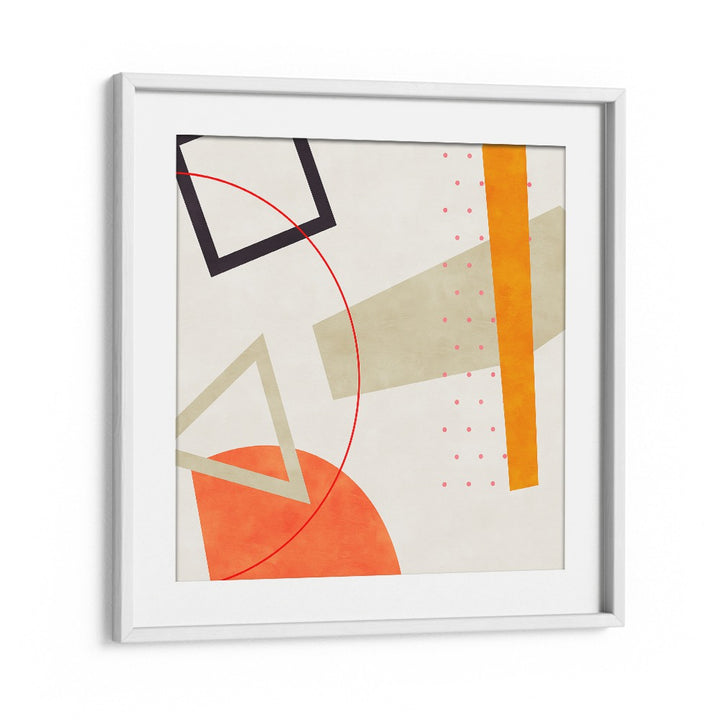 Mid Bauhaus Geometry VI By Ana Rut Bre Abstract Art Abstract Paintings in White Frame With Mount