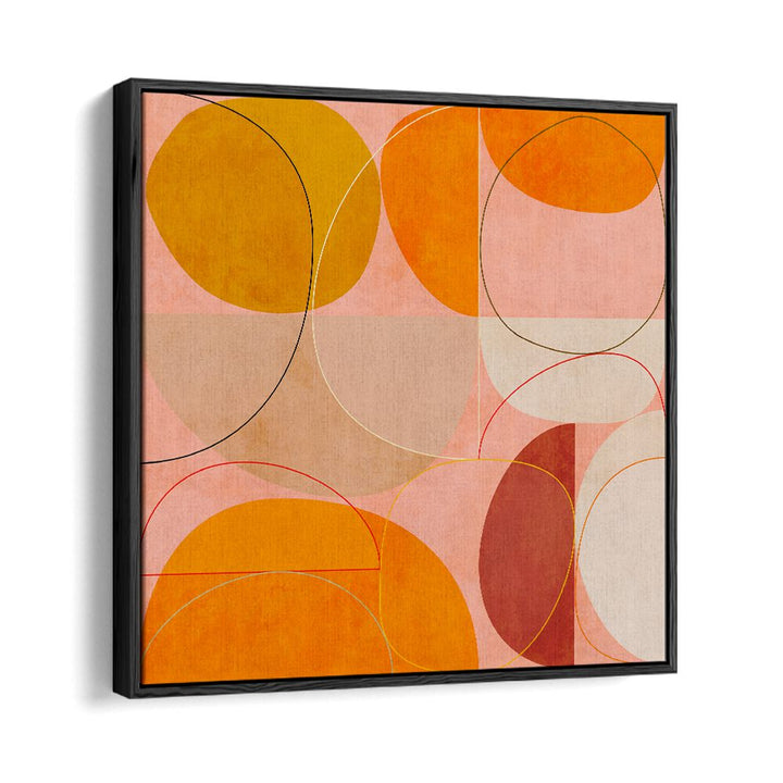 Mid Century Curry Yellow Blush Spring I By Ana Rut Bre Abstract Art Abstract Paintings in Black Floater Frame