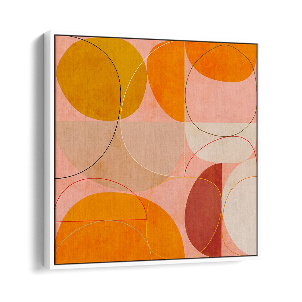 Mid Century Curry Yellow Blush Spring I By Ana Rut Bre Abstract Art Abstract Paintings in White Floater Frame