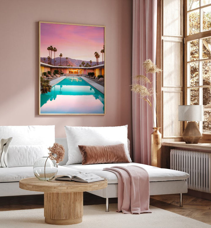 Stunning MID-CENTURY POOL , BEACH PAINTINGS by Philippe Hugonnard, perfect for enhancing your outdoor space.