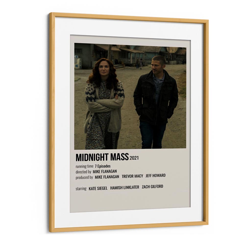 Midnight Mass 2021 Movie Posters in Oak Wood Frame With Mount