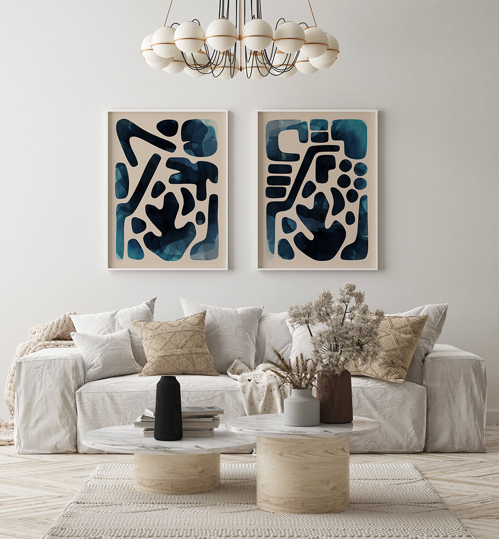 MIDNIGHT MOSAIC , SET OF 2 PAINTINGS
