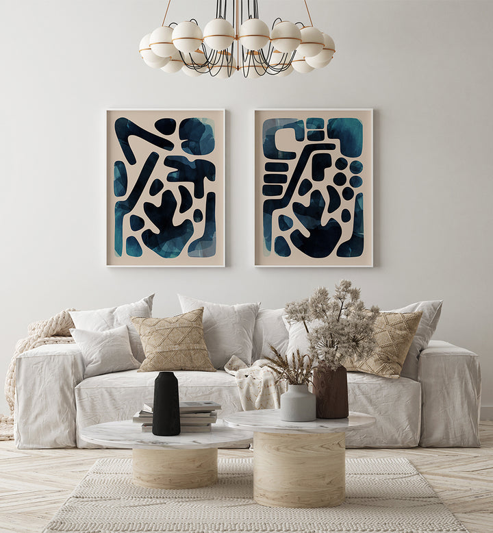 MIDNIGHT MOSAIC , SET OF 2 PAINTINGS