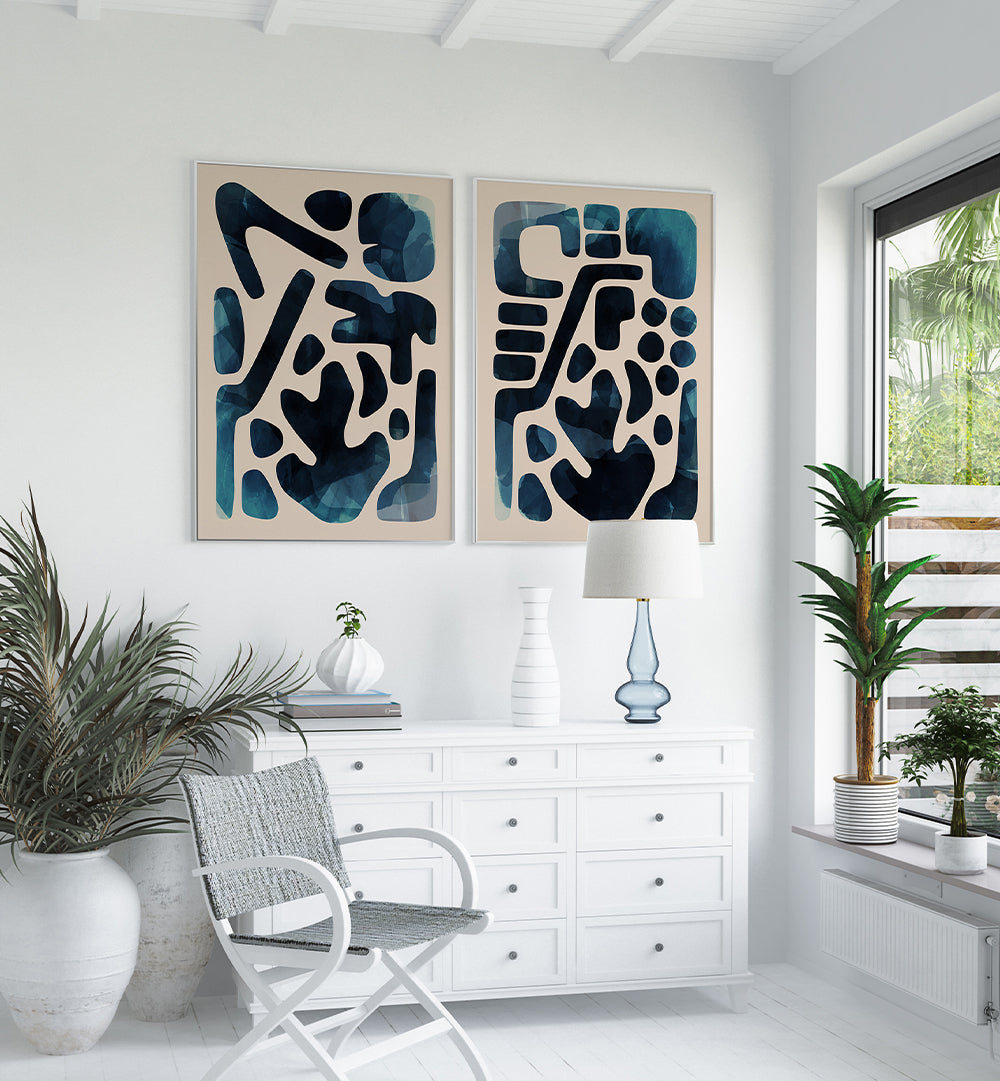 MIDNIGHT MOSAIC , SET OF 2 PAINTINGS