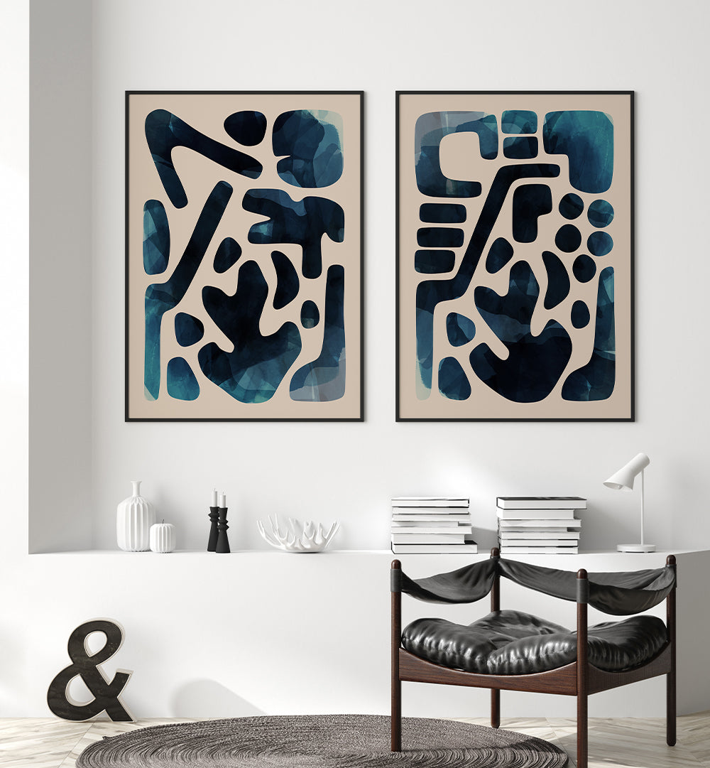 MIDNIGHT MOSAIC , SET OF 2 PAINTINGS