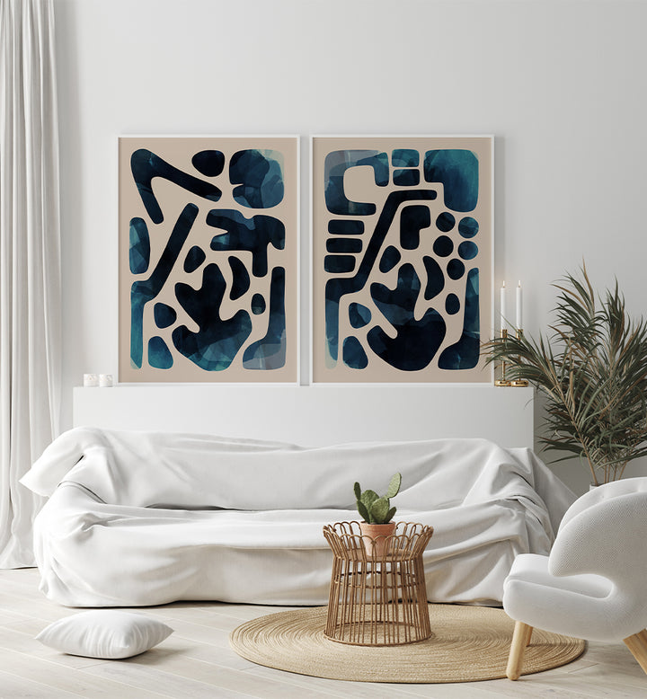 MIDNIGHT MOSAIC , SET OF 2 PAINTINGS