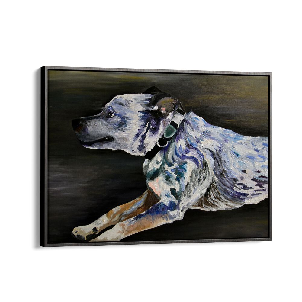 Mika By Key And Sea Creative Art Print in Black Floater Frame