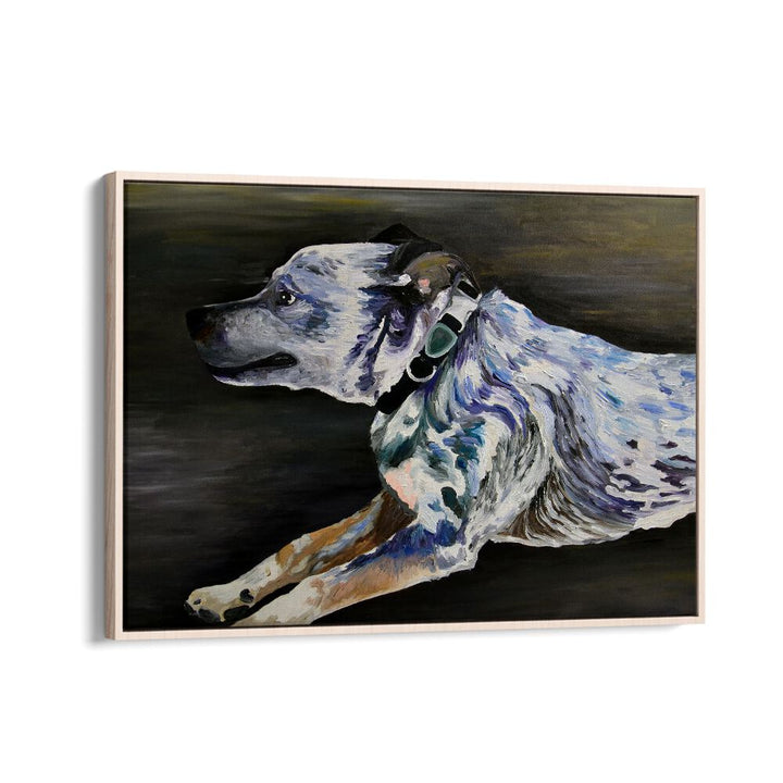 Mika By Key And Sea Creative Art Print in Oak Wood Floater Frame