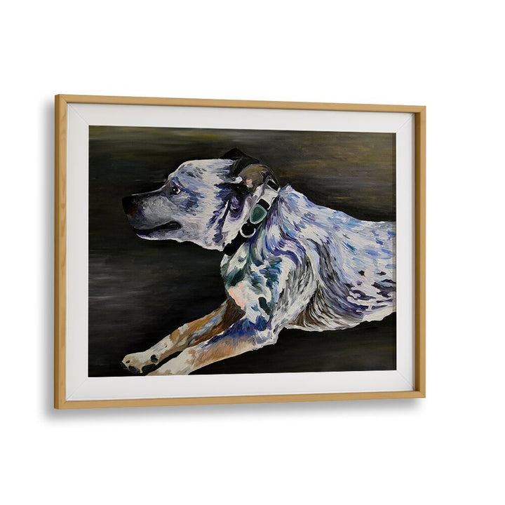 Mika By Key And Sea Creative Art Print in Oak Wood Frame With Mount