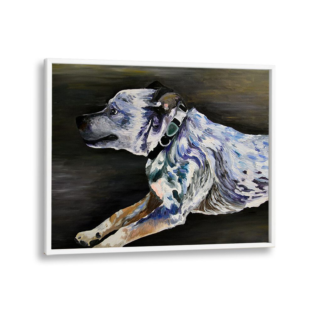 Mika By Key And Sea Creative Art Print in White Plain Frame