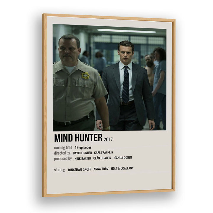 Mind Hunter 2017 Movie Posters in Oak Wood Plain Frame