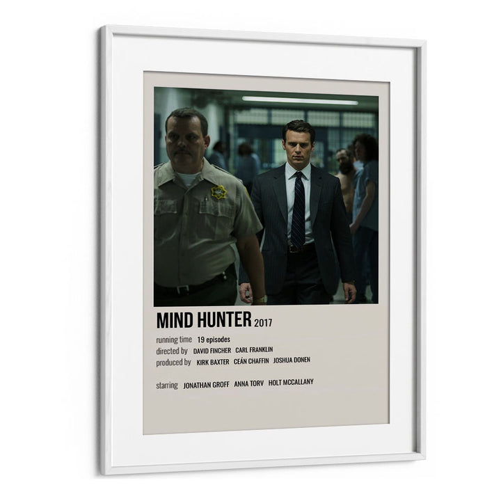 Mind Hunter 2017 Movie Posters in White Frame With Mount