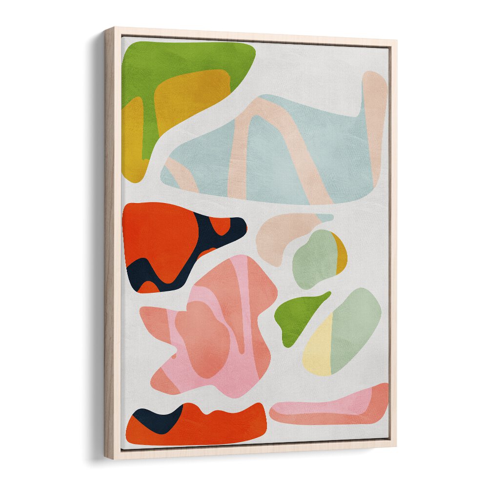 Minimal Cut Out By Ana Rut Bre Landscape Art Prints in Oak Wood Floater Frame