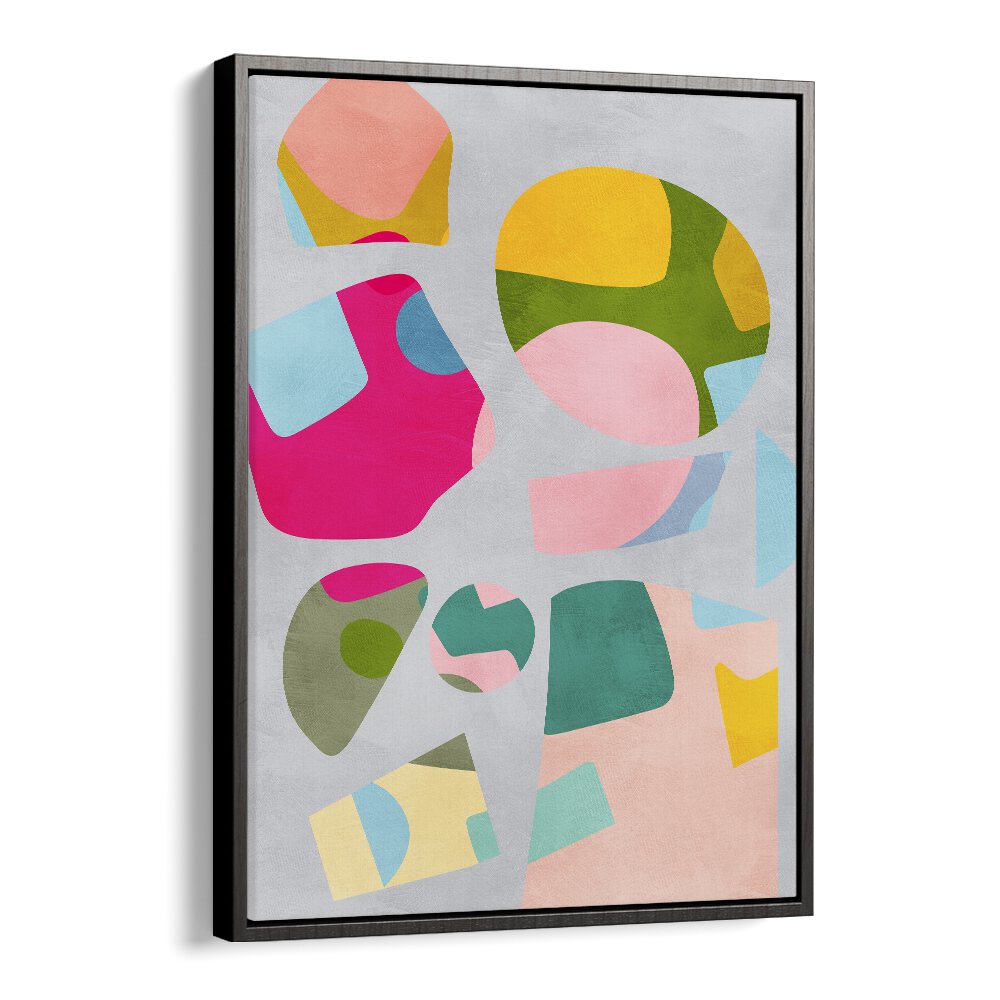 Minimal Cutout Colorful By Ana Rut Bre Landscape Art Prints in Black Floater Frame