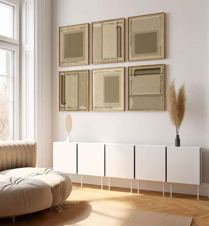 MINIMAL ECHOES SET, SET OF 6 PAINTINGS