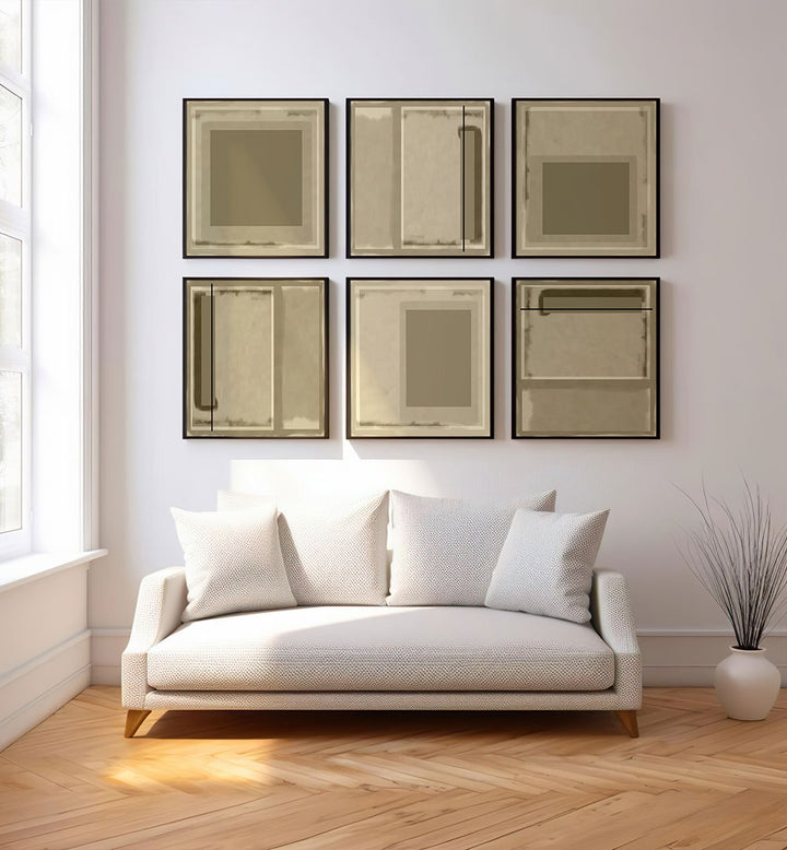 MINIMAL ECHOES SET, SET OF 6 PAINTINGS