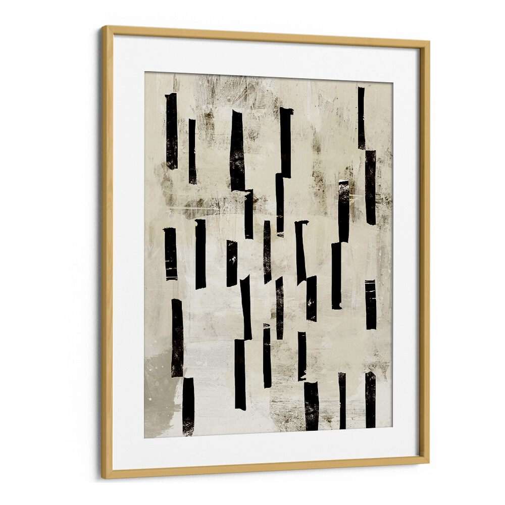 Minimal Lines By Dan Hobday Abstract Art Abstract Paintings in Oak Wood Frame With Mount