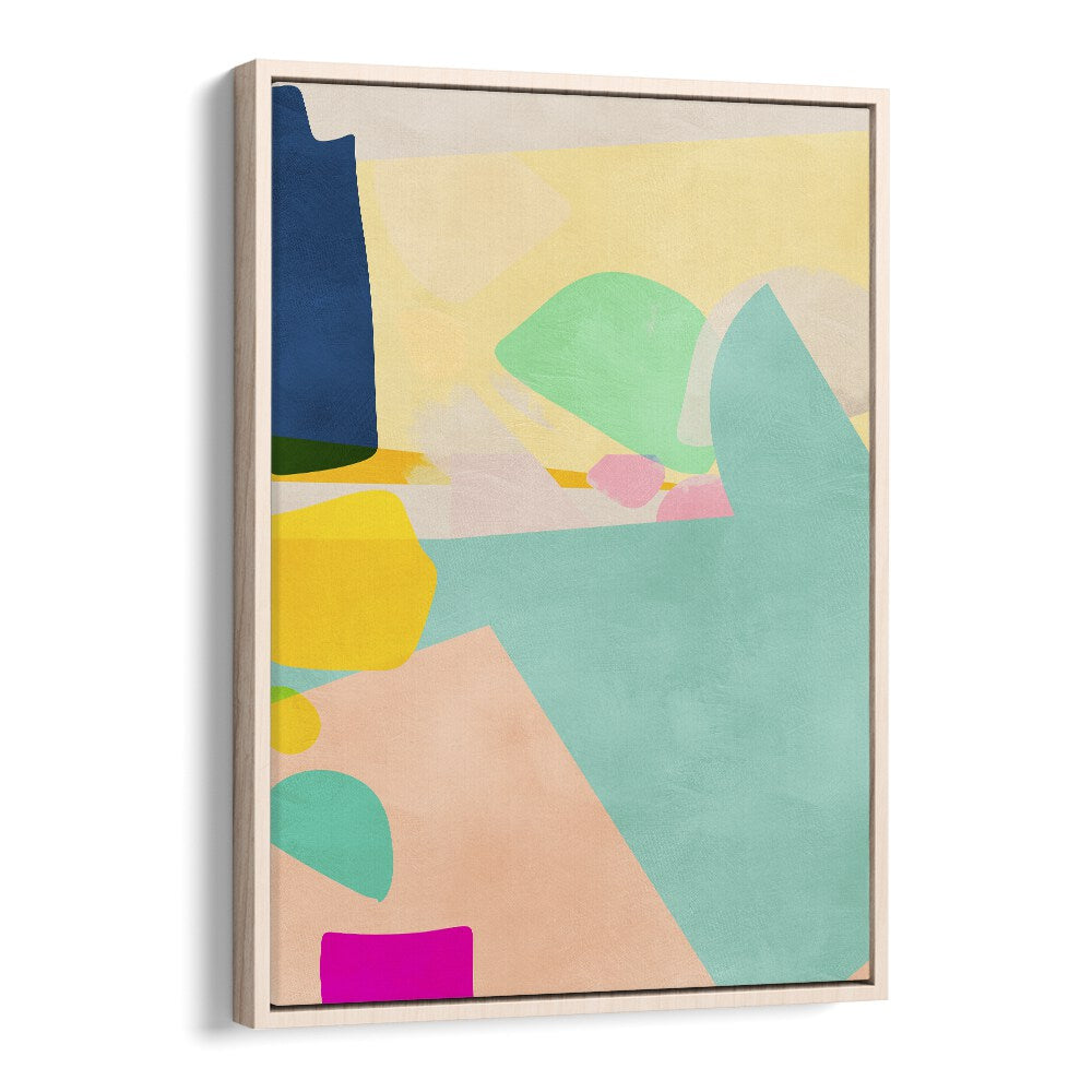 Minimal Shapes By Ana Rut Bre Landscape Art Prints in Oak Wood Floater Frame