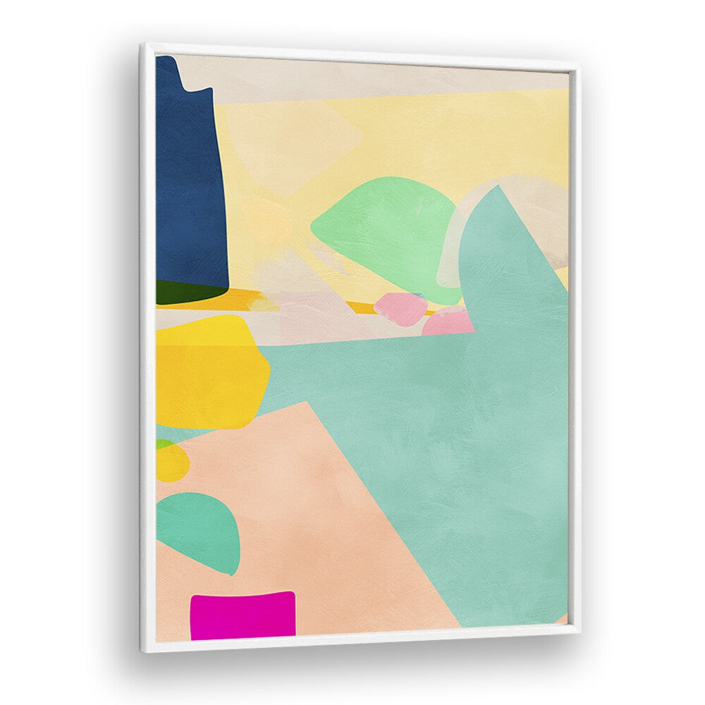 Minimal Shapes By Ana Rut Bre Landscape Art Prints in White Plain Frame