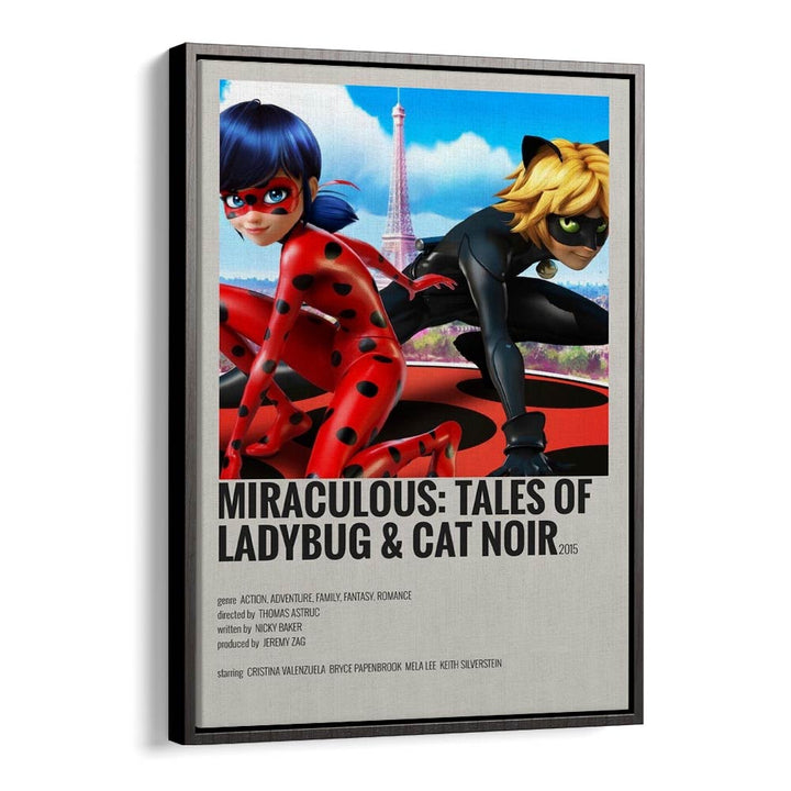 Miraculous tales Of Ladybug Cat Noir Movie Posters in Black Floater Frame