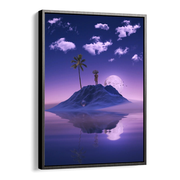 Mirroring by Ritvik Takkar Surrealism in Black Floater Frame