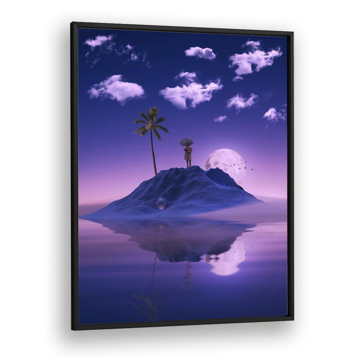 Mirroring by Ritvik Takkar Surrealism in Black Frame With Mount