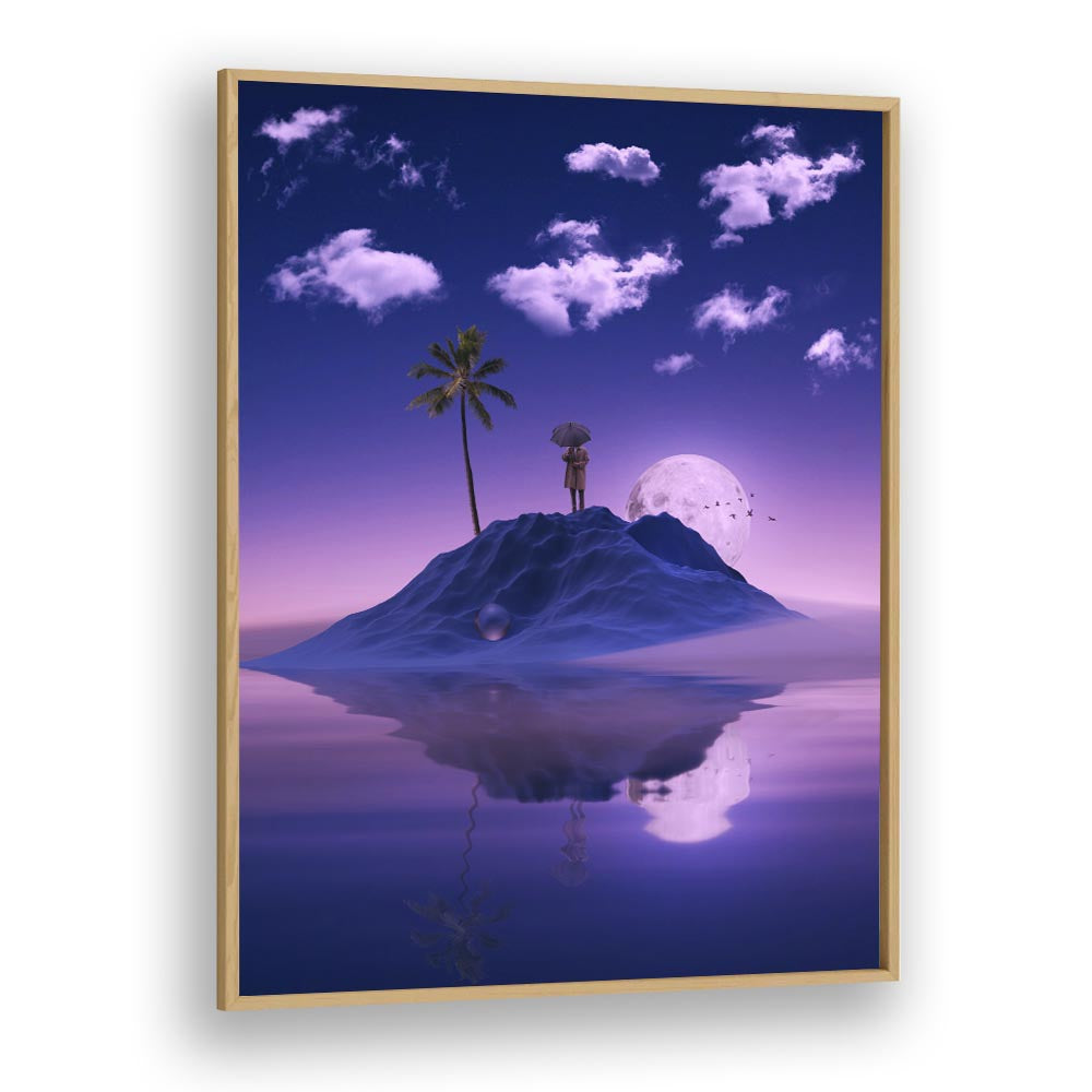 Mirroring by Ritvik Takkar Surrealism in Oak Wood Plain Frame