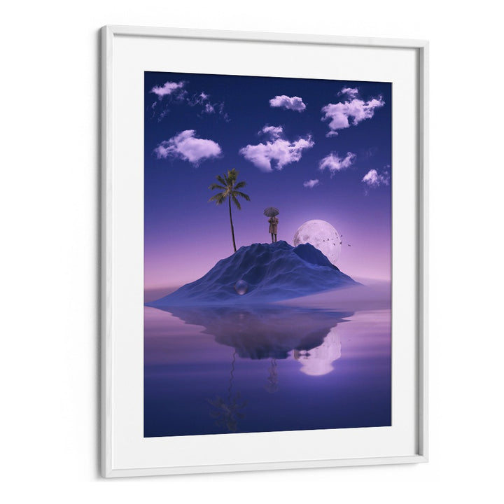 Mirroring by Ritvik Takkar Surrealism in White Frame With Mount